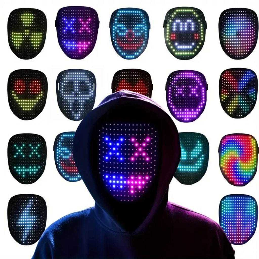 Halloween Mask LED Full Face Costume Party Mask