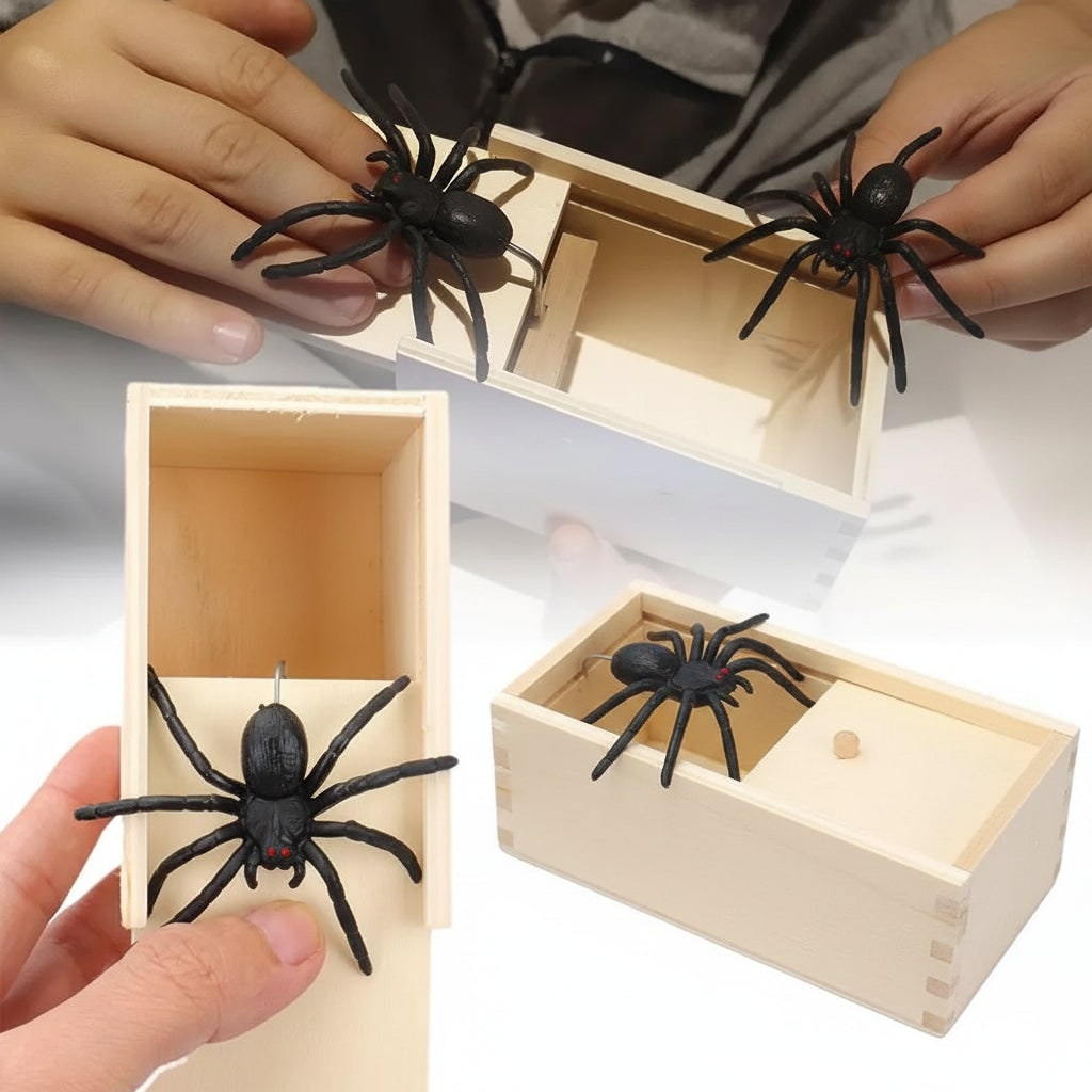 Halloween Toys Prank Spider Box Fun Trick Decoration