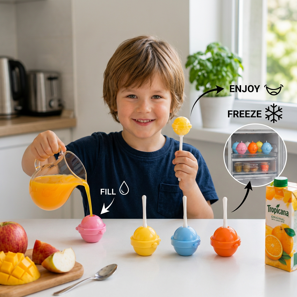 Homemade Ice Pops Moulds Fun Design