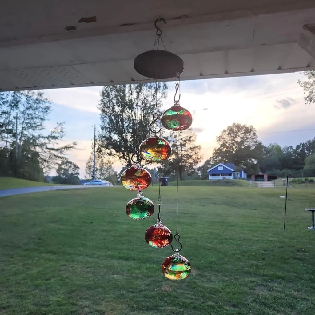 Hummingbird Feeder Wind Chime Garden Decor