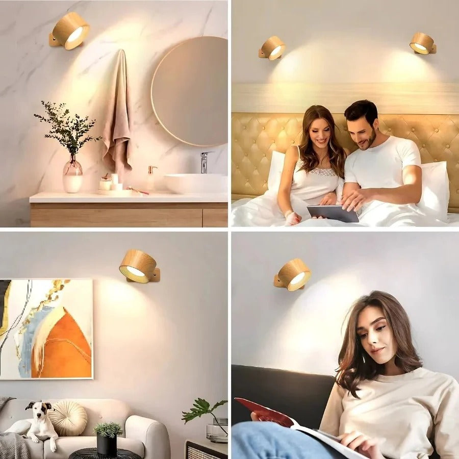 Wall Light Rechargeable LED Adjustable Magnetic Mount