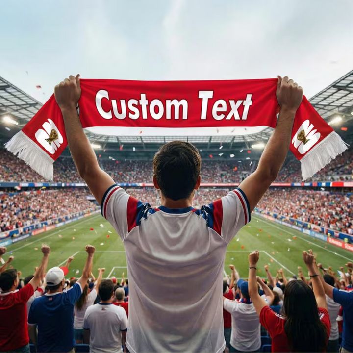 Custom Scarf Mexico Flag Soccer Fan Personalized Text Banner