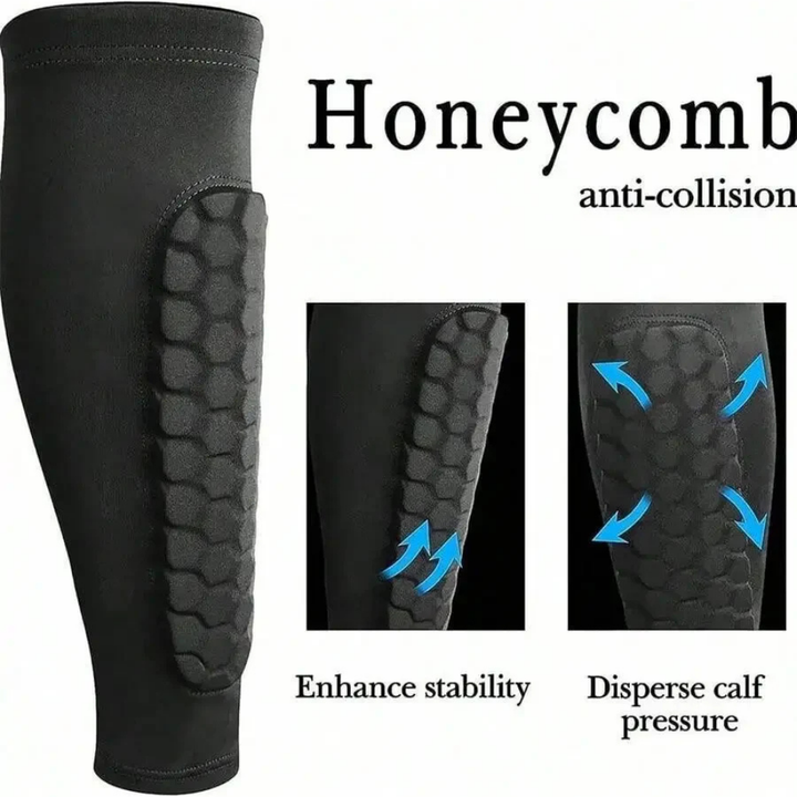 World Cup Football Shin Guard Sleeves Honeycomb Padded Compression