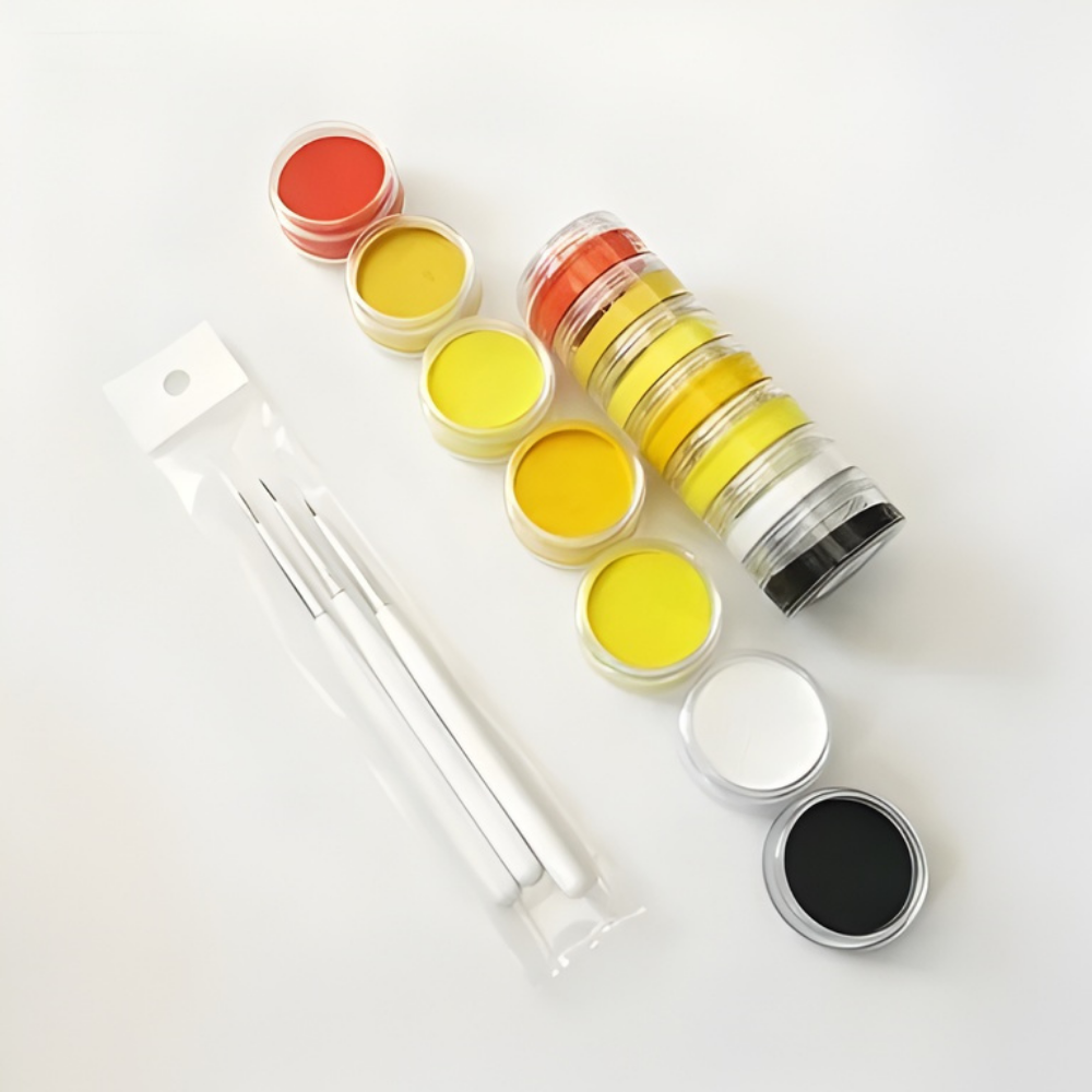 World Cup Rainbow Face Paint Set Neon Split Cake Body