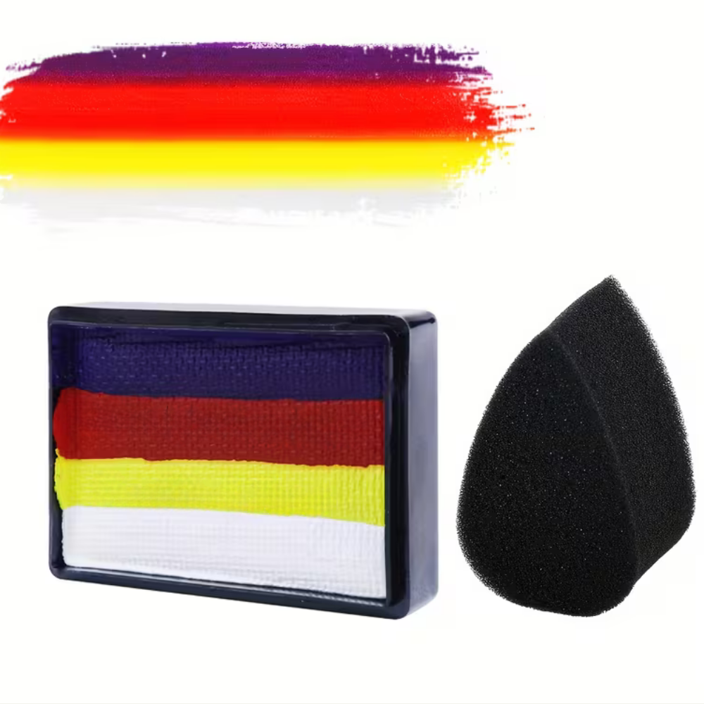 Soccer Ball Neon Split Cake Body Paint Set UV Glow Parties