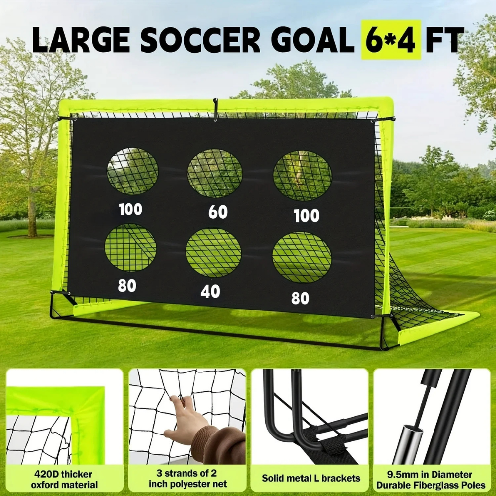 Portable Soccer Net Target Training Goal Accurate Shooting Practice