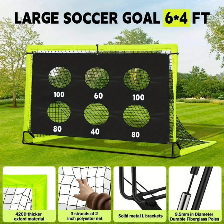 Portable Soccer Net Target Training Goal Accurate Shooting Practice