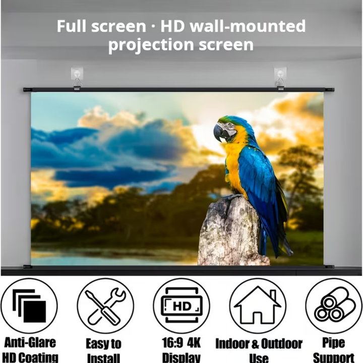 Projector Screen HD Widescreen Movies Sports Viewing