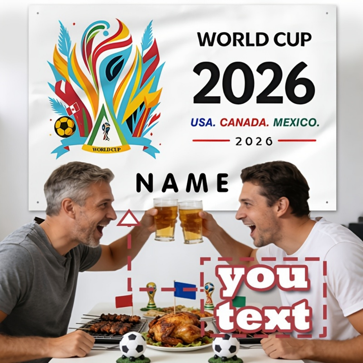 Wall Banner Mexico Flag Custom Soccer Fan Personalized Name