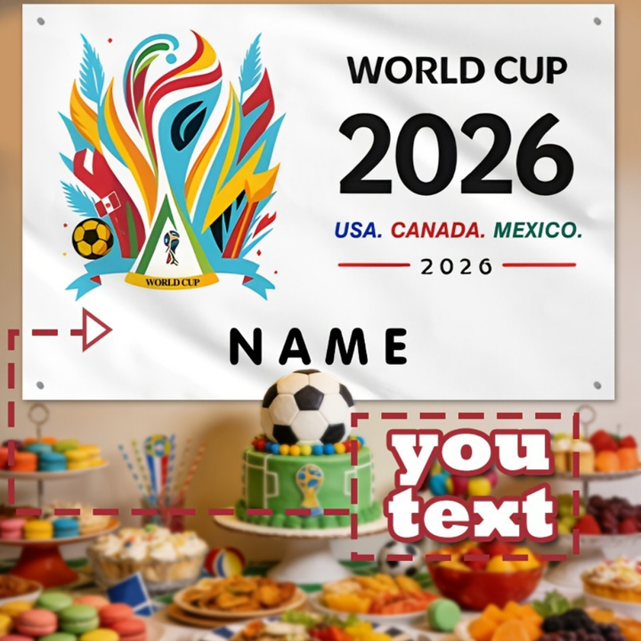 Wall Banner Mexico Flag Custom Soccer Fan Personalized Name