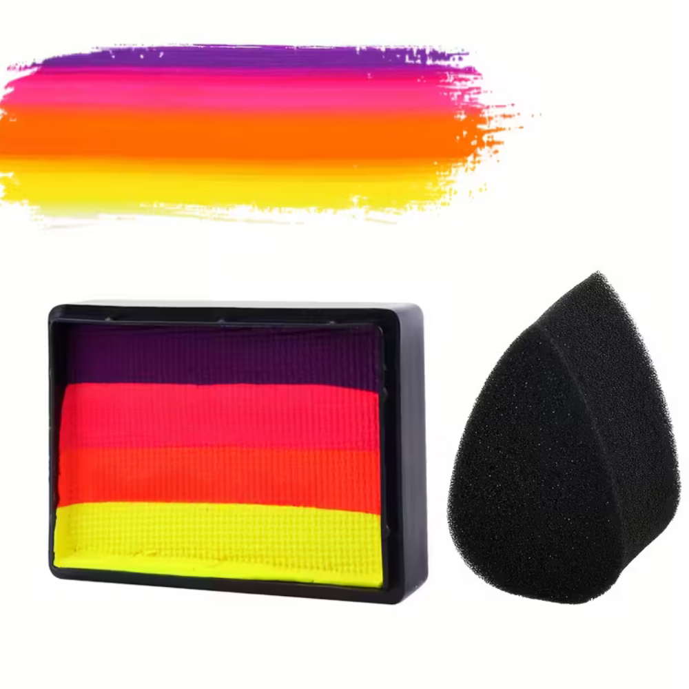 Soccer Ball Neon Split Cake Body Paint Set UV Glow Parties