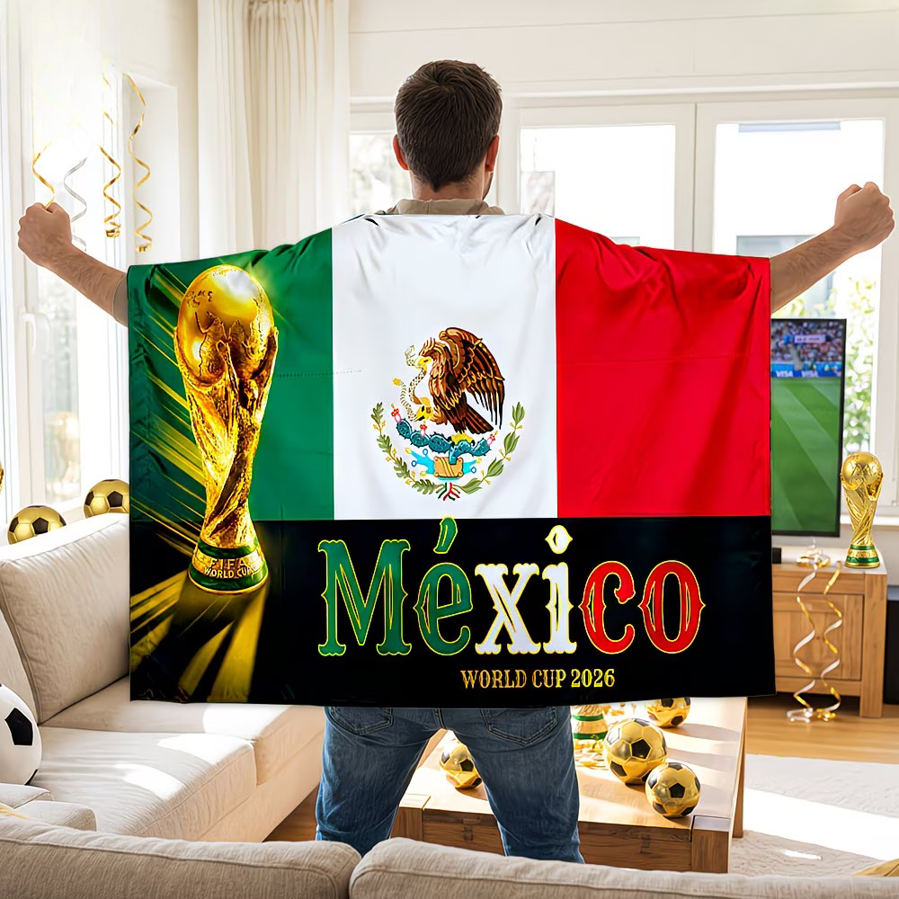Flag Banner Soccer Fan Cape Mexico World Cup Style