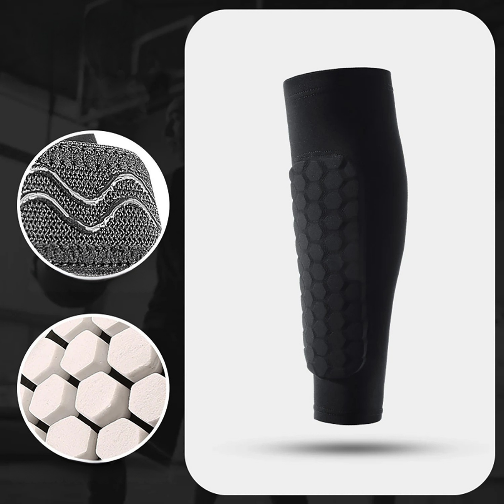 World Cup Football Shin Guard Sleeves Honeycomb Padded Compression