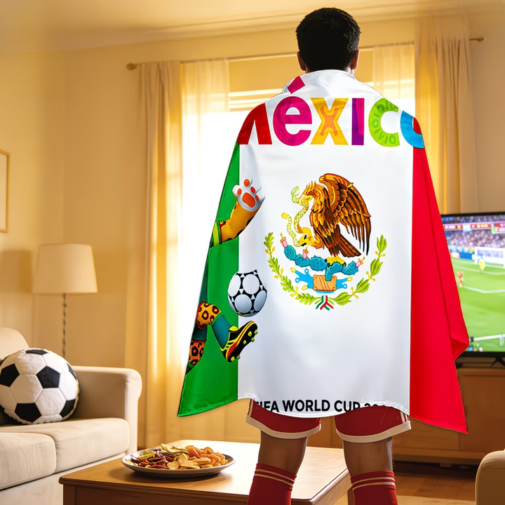 Flag Banner Soccer Fan Cape Mexico World Cup Style Large