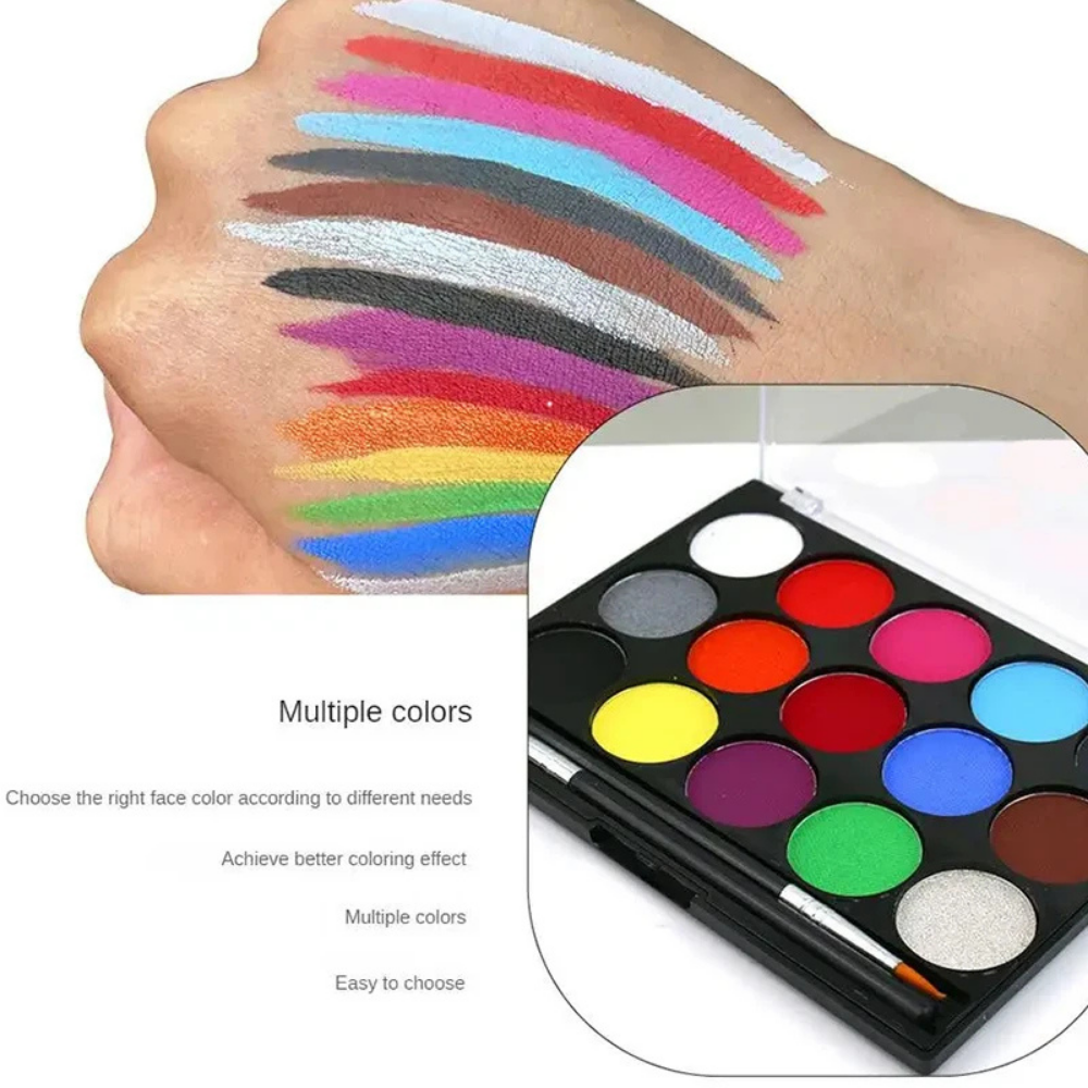 Soccer Ball Face Paint Kit 15 colour Palette Creative Designs
