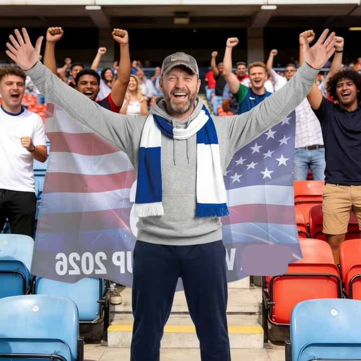 USA Flag World Cup Fan Cape Multipurpose Sports Banner