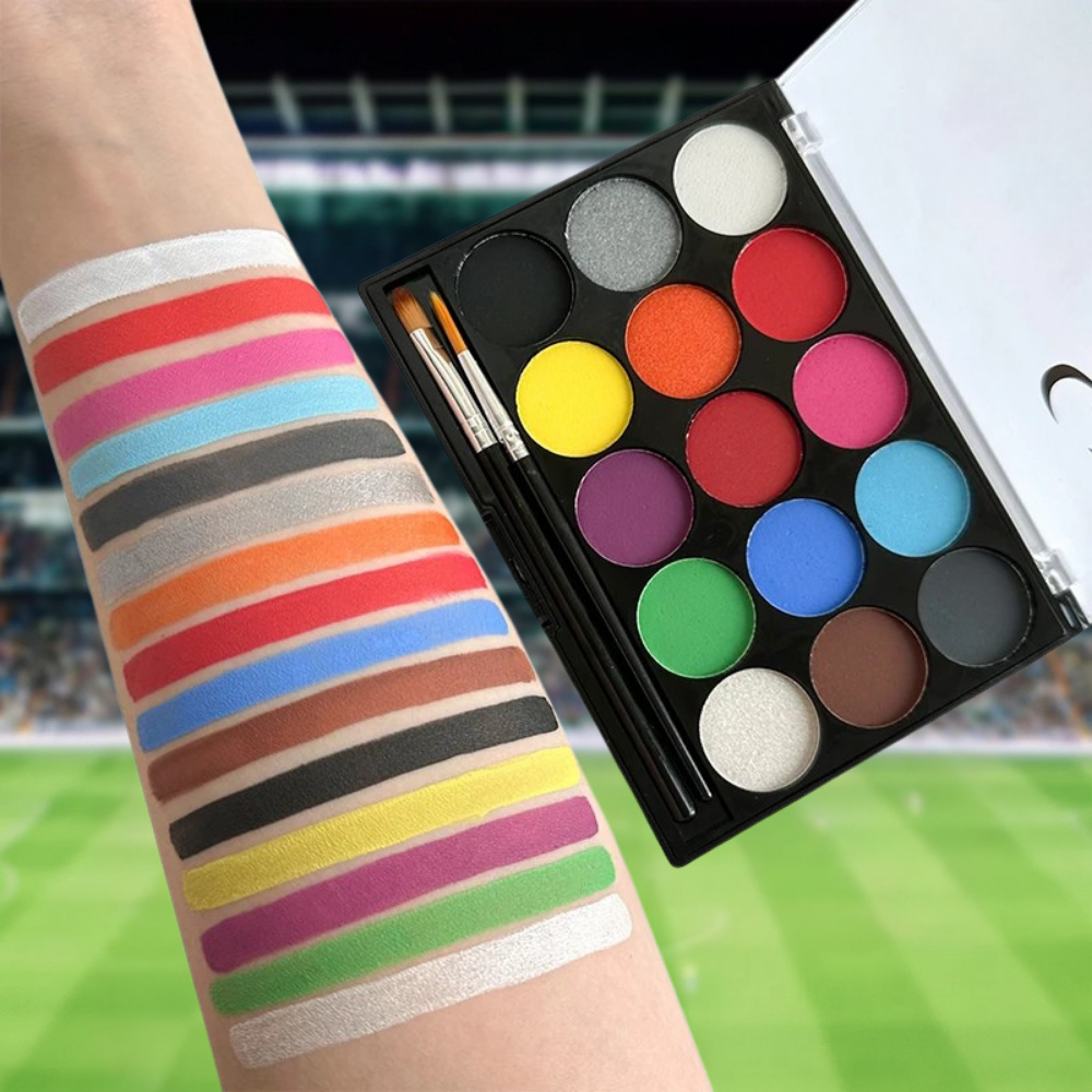 Soccer Ball Face Paint Kit 15 colour Palette Creative Designs