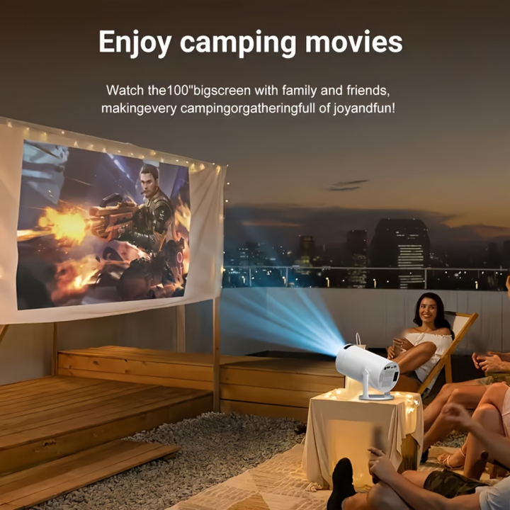 Portable Mini Projector 1080P Streaming Wireless 180° Rotation