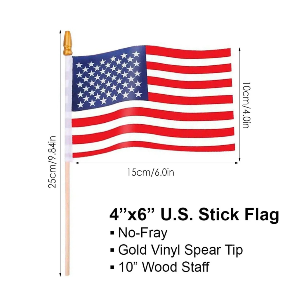 USA Flag Handheld Stick Mini Flags Sports Events
