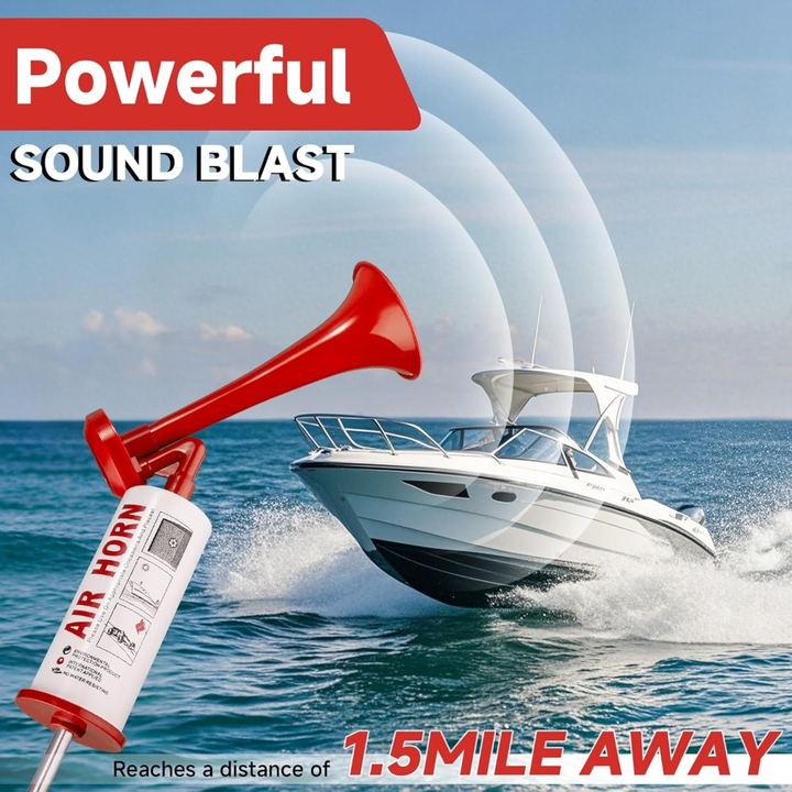 Portable Air Horn Loud Alerts Ideal Sports Safety Events