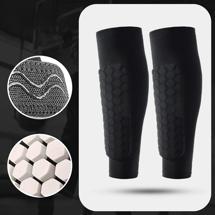 World Cup Football Shin Guard Sleeves Honeycomb Padded Compression