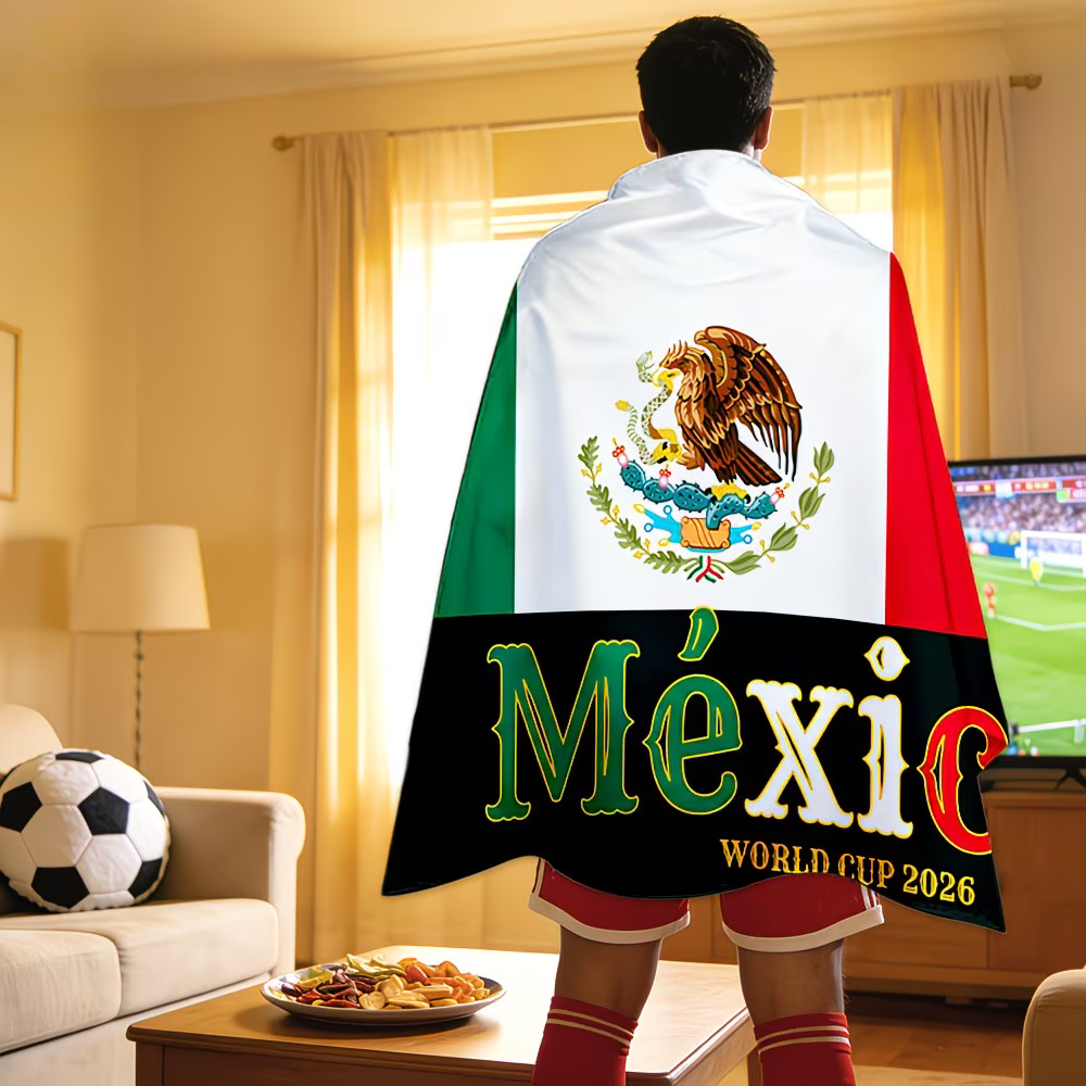 Flag Banner Soccer Fan Cape Mexico World Cup Style