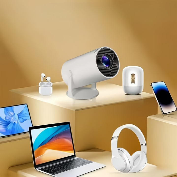Portable Mini Projector 1080P Streaming Wireless 180° Rotation