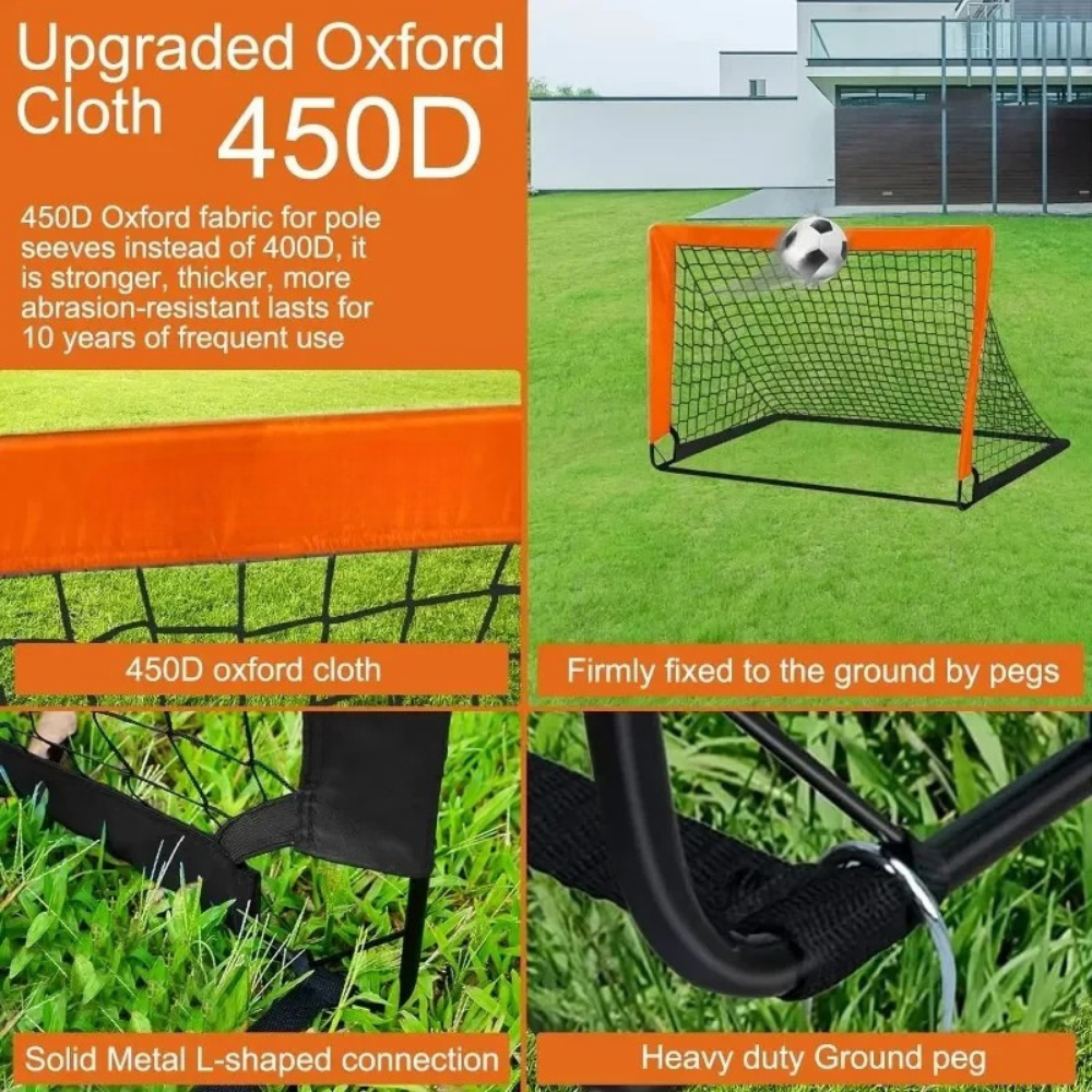 Portable Soccer Net Easy Setup Backyard Training