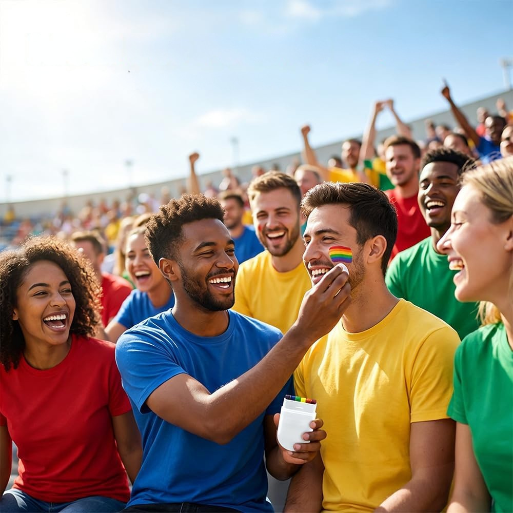 Rainbow Face Paint Stick Sports Events Festivals