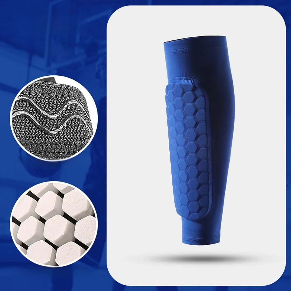World Cup Football Shin Guard Sleeves Honeycomb Padded Compression