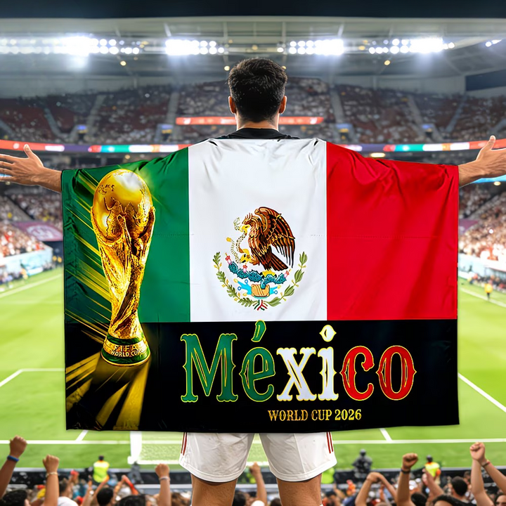 Flag Banner Soccer Fan Cape Mexico World Cup Style