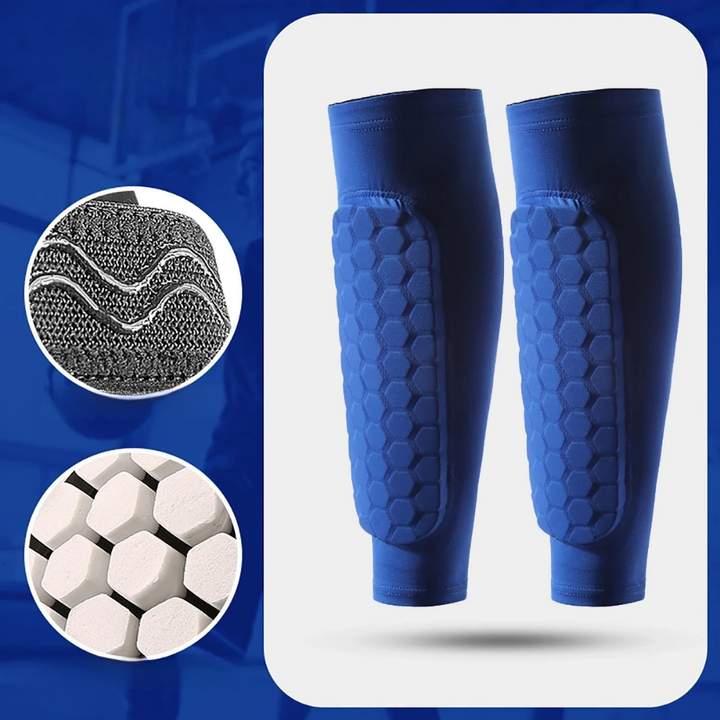 World Cup Football Shin Guard Sleeves Honeycomb Padded Compression