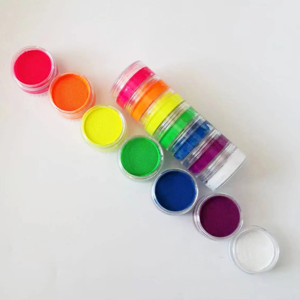 World Cup Rainbow Face Paint Set Neon Split Cake Body