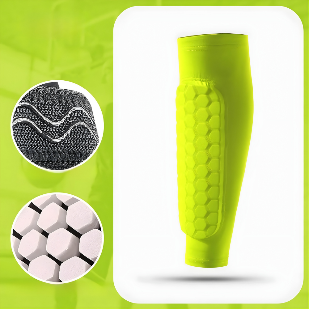 World Cup Football Shin Guard Sleeves Honeycomb Padded Compression