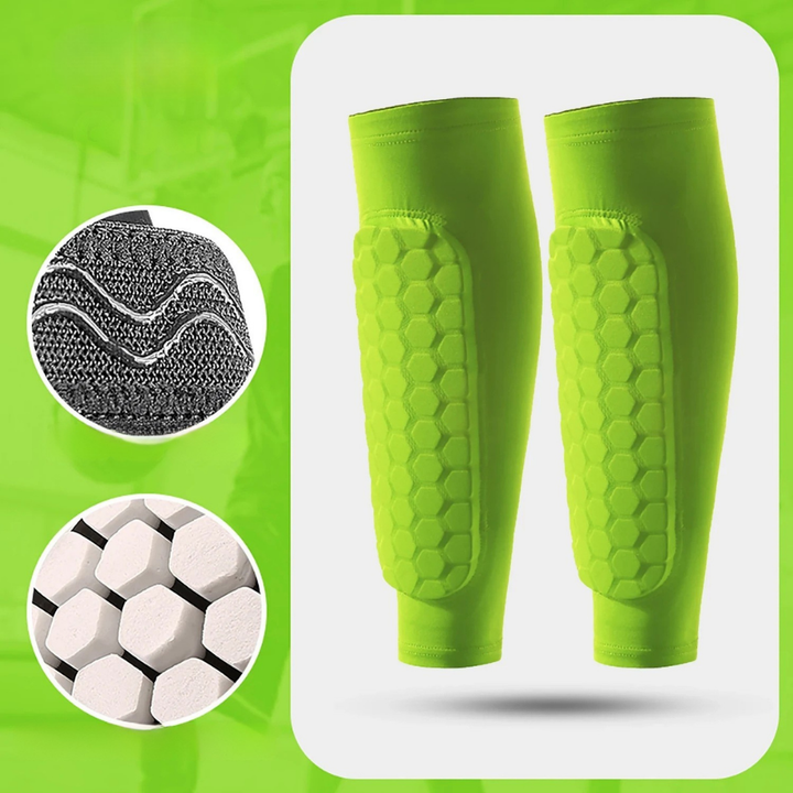 World Cup Football Shin Guard Sleeves Honeycomb Padded Compression
