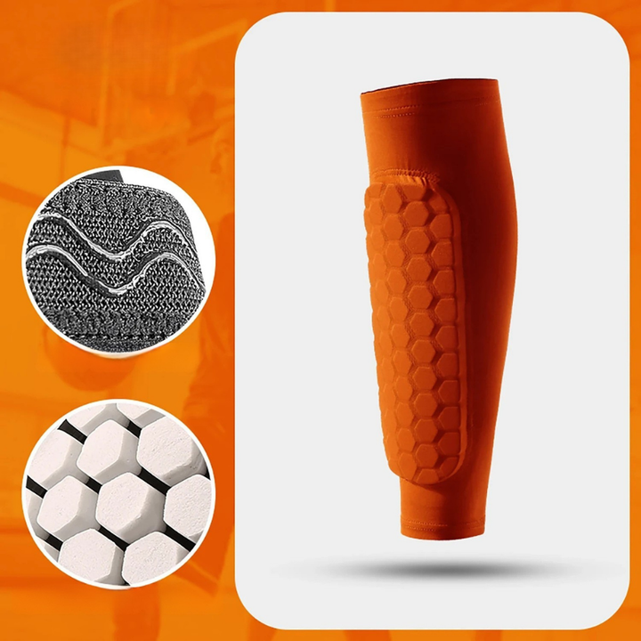 World Cup Football Shin Guard Sleeves Honeycomb Padded Compression