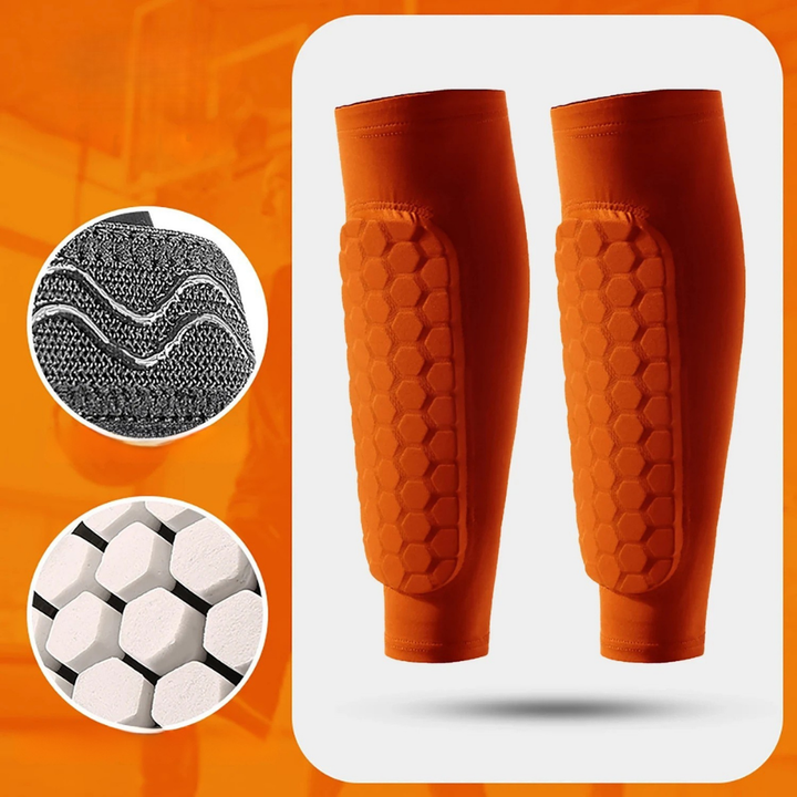 World Cup Football Shin Guard Sleeves Honeycomb Padded Compression