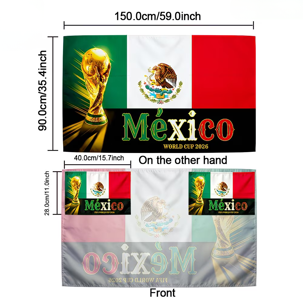 Flag Banner Soccer Fan Cape Mexico World Cup Style