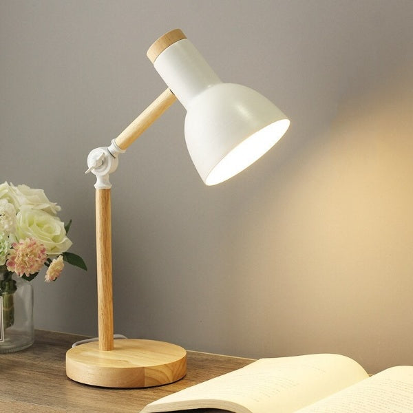 Nordic Wooden LED Desk Lamp | Scandinavian Minimalist Lighting