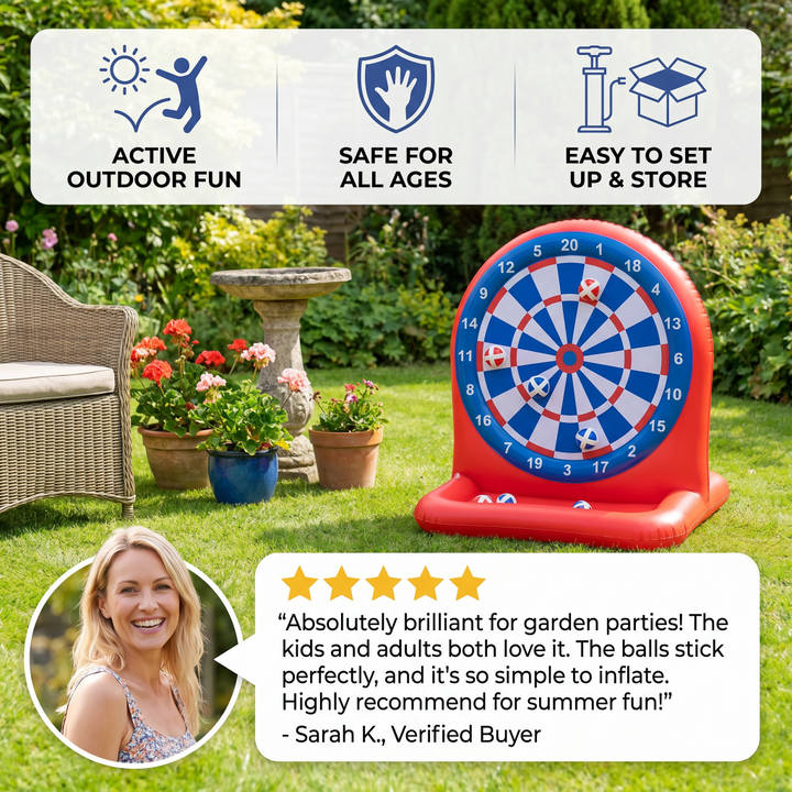 Inflatable Water Target Game Outdoor Fun Sticky Darts