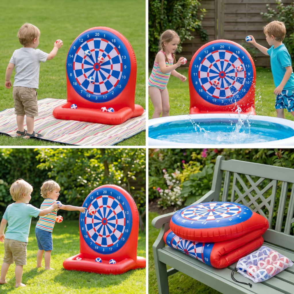 Inflatable Water Target Game Outdoor Fun Sticky Darts