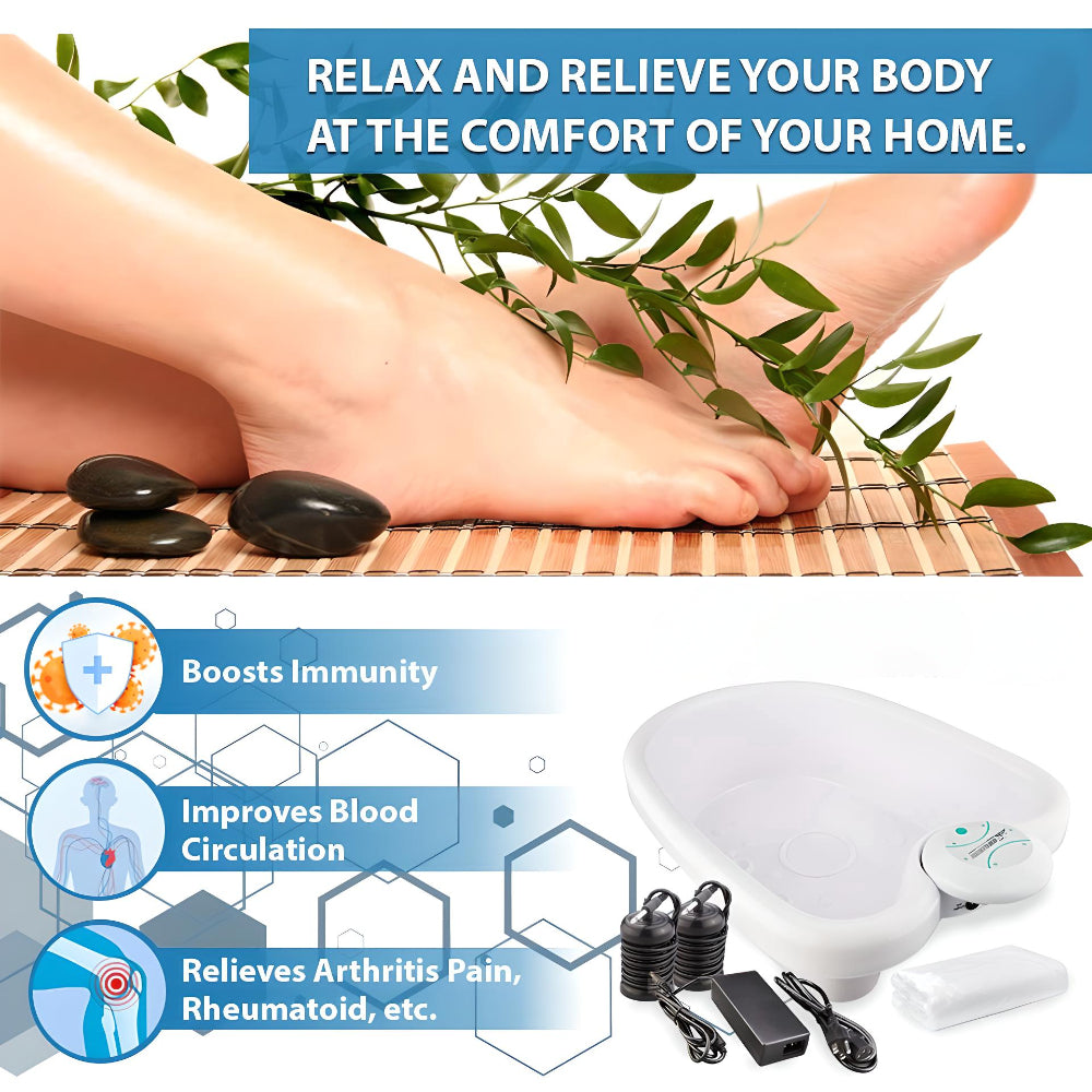 Foot Bath Ionic System Home Spa Basin Portable Unit