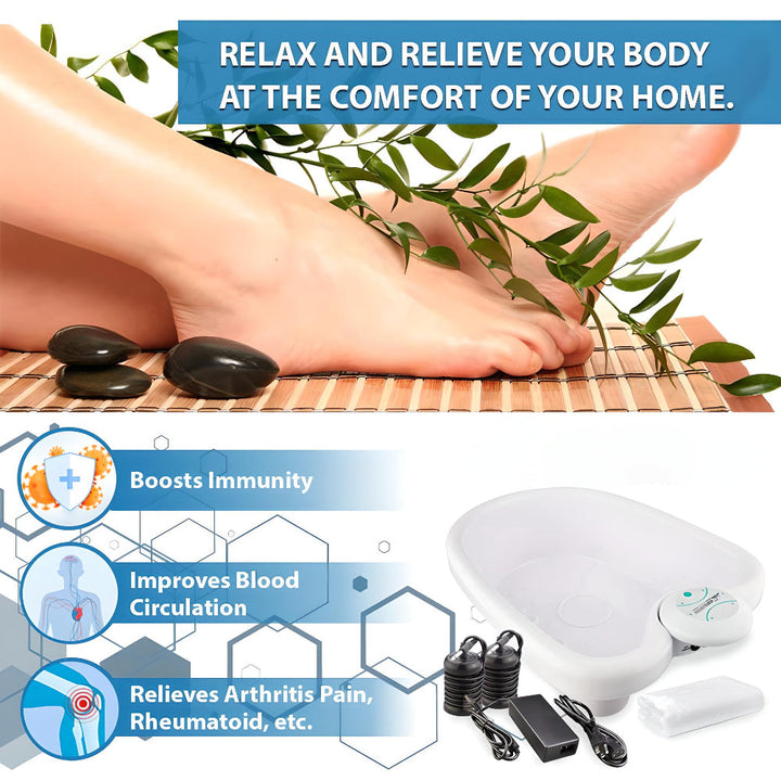 Foot Bath Ionic System Home Spa Basin Portable Unit