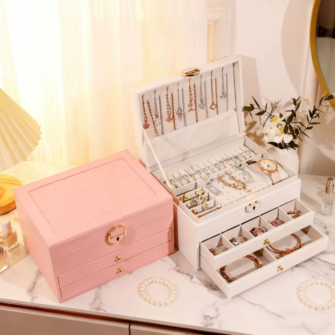 Jewellery Box Organizer Mothers Day Gift Lockable Storage Case