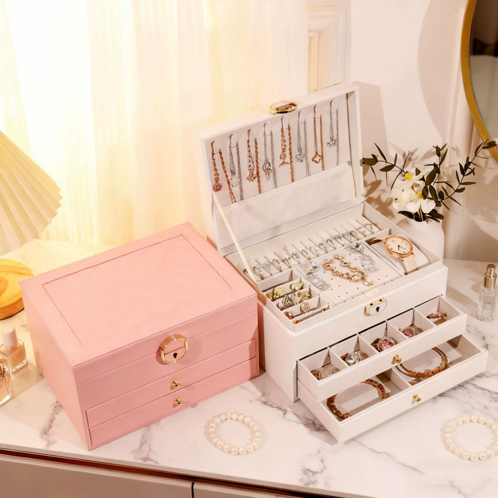 Jewellery Box Organizer Mothers Day Gift Lockable Storage Case