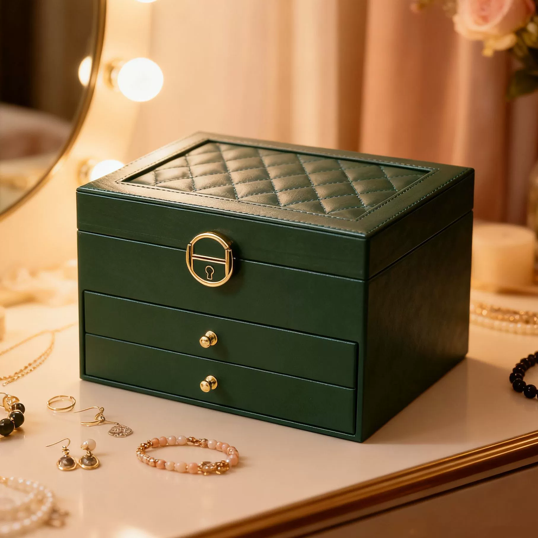Jewellery Box Organizer Mothers Day Gift Lockable Storage Case