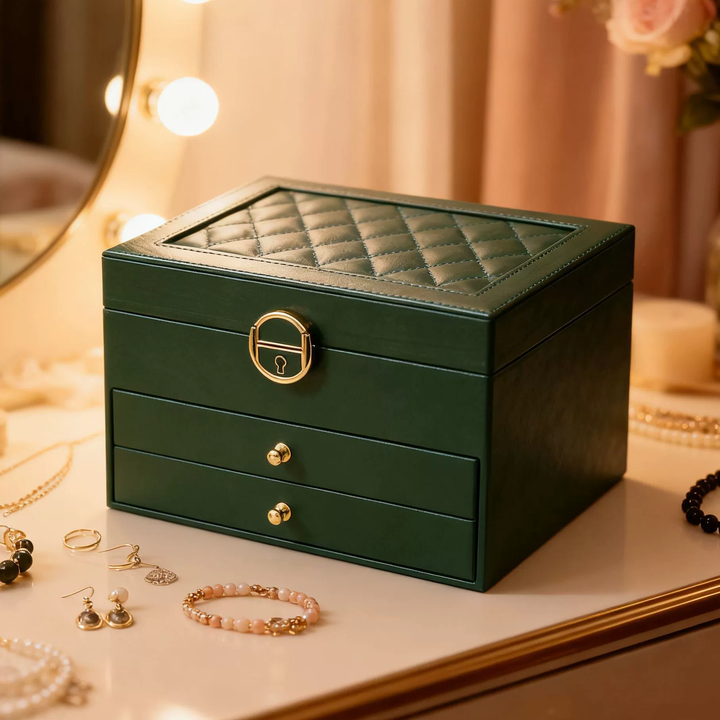 Jewellery Box Organizer Mothers Day Gift Lockable Storage Case