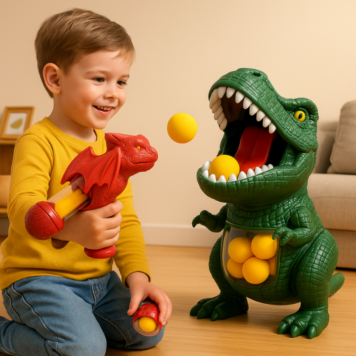 Kids Dinosaur Toy Interactive Game Foam Shooter Set