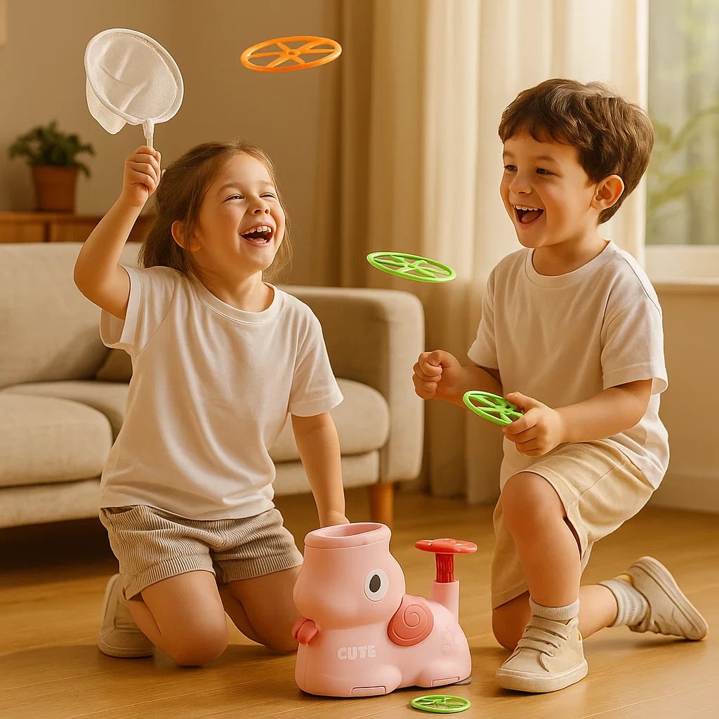 Kids Outdoor Toy Disc Launcher Outdoor Play Equipment