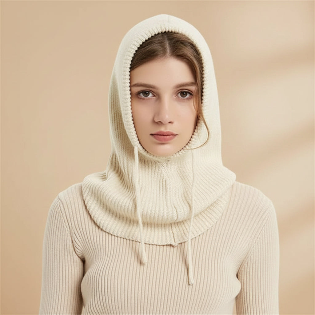 Knit Beanie Cashmere Winter Ribbed Pom-Pom Cold Weather Beanie